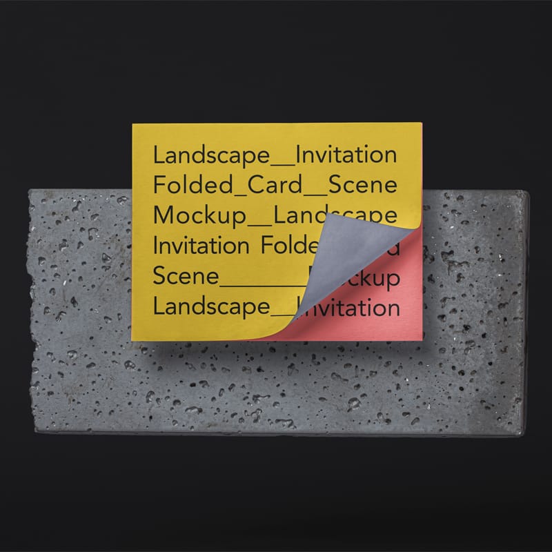 Landscape PSD Invitation Card Mockup » CSS Author
