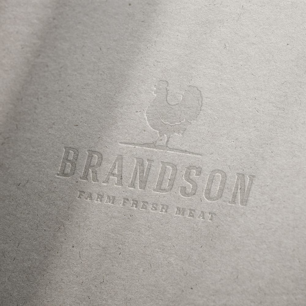 Letterpress Logo Mockup