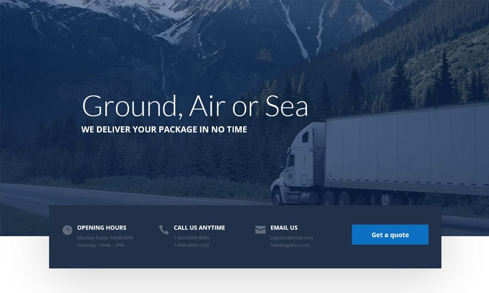 Logistic A Free Divi Layout