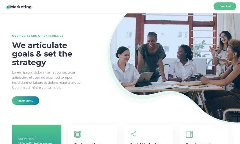 Marketing A Free Divi Layout