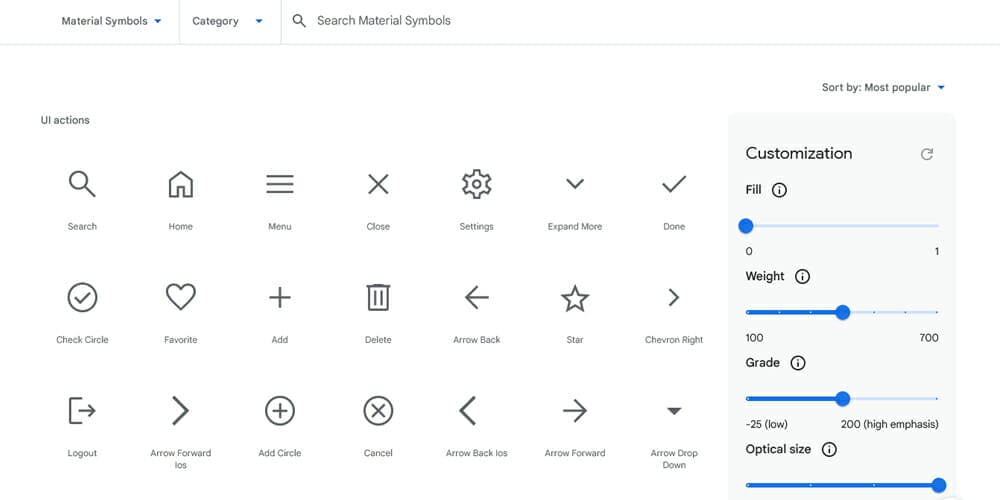 Free Open Source Icons for Designers and Developers 2023 60 Material Icons