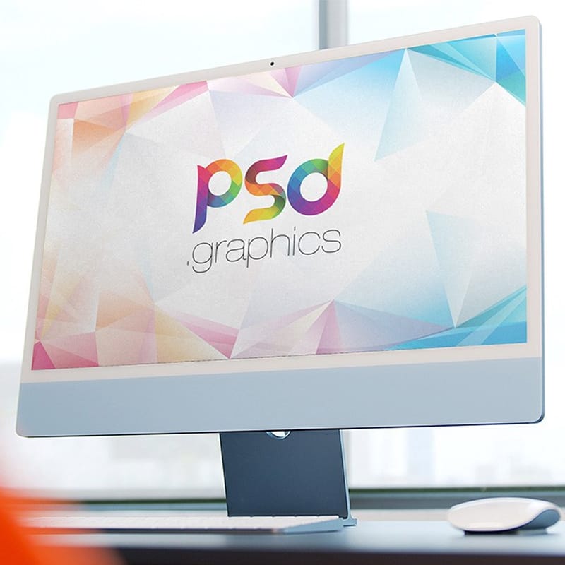 New iMac 24 Inch 2021 Mockup