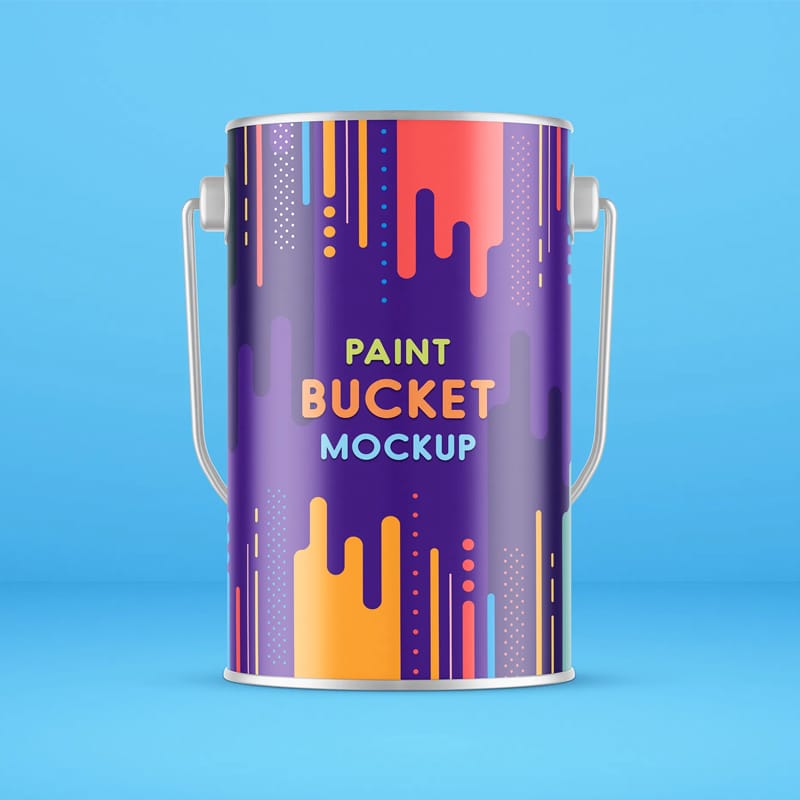 Paint Metal Bucket Mockup
