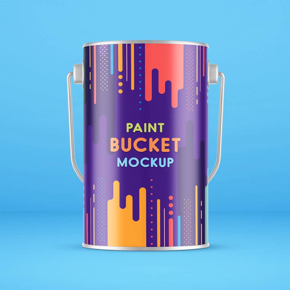 Paint Metal Bucket Mockup