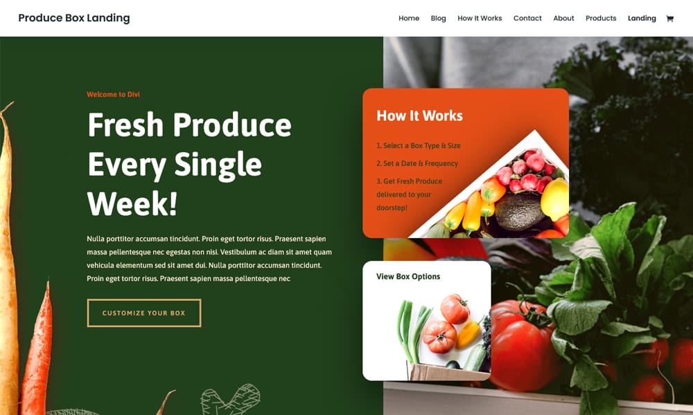 Produce Box Layout Pack