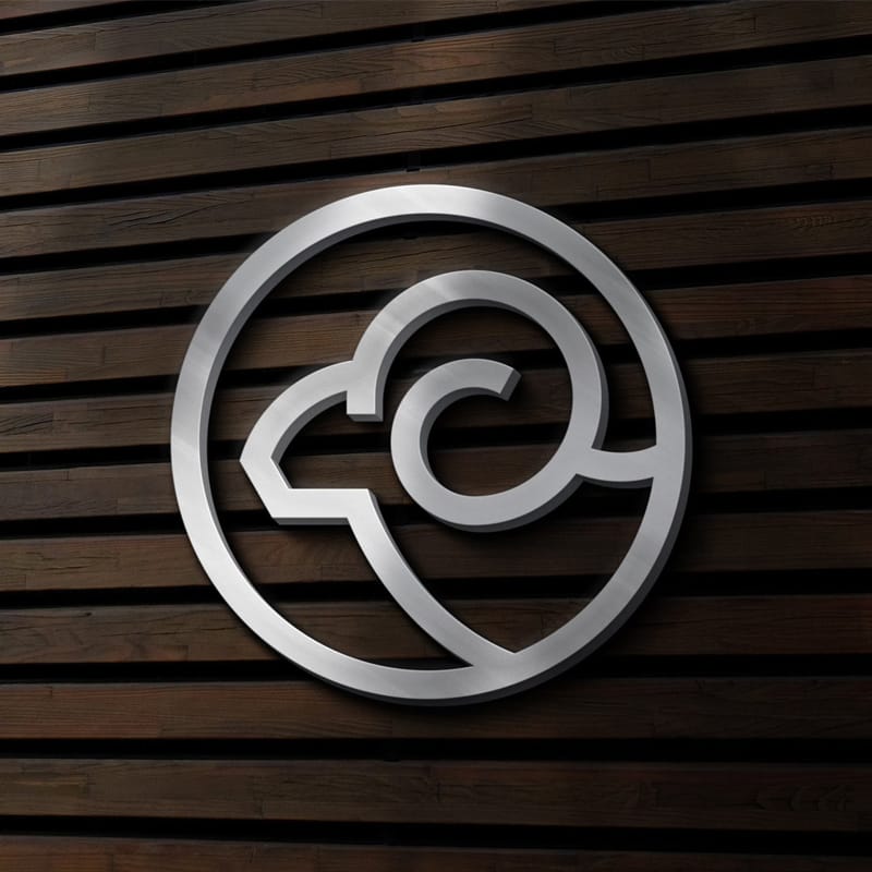 Silver Sign Logo Mockup