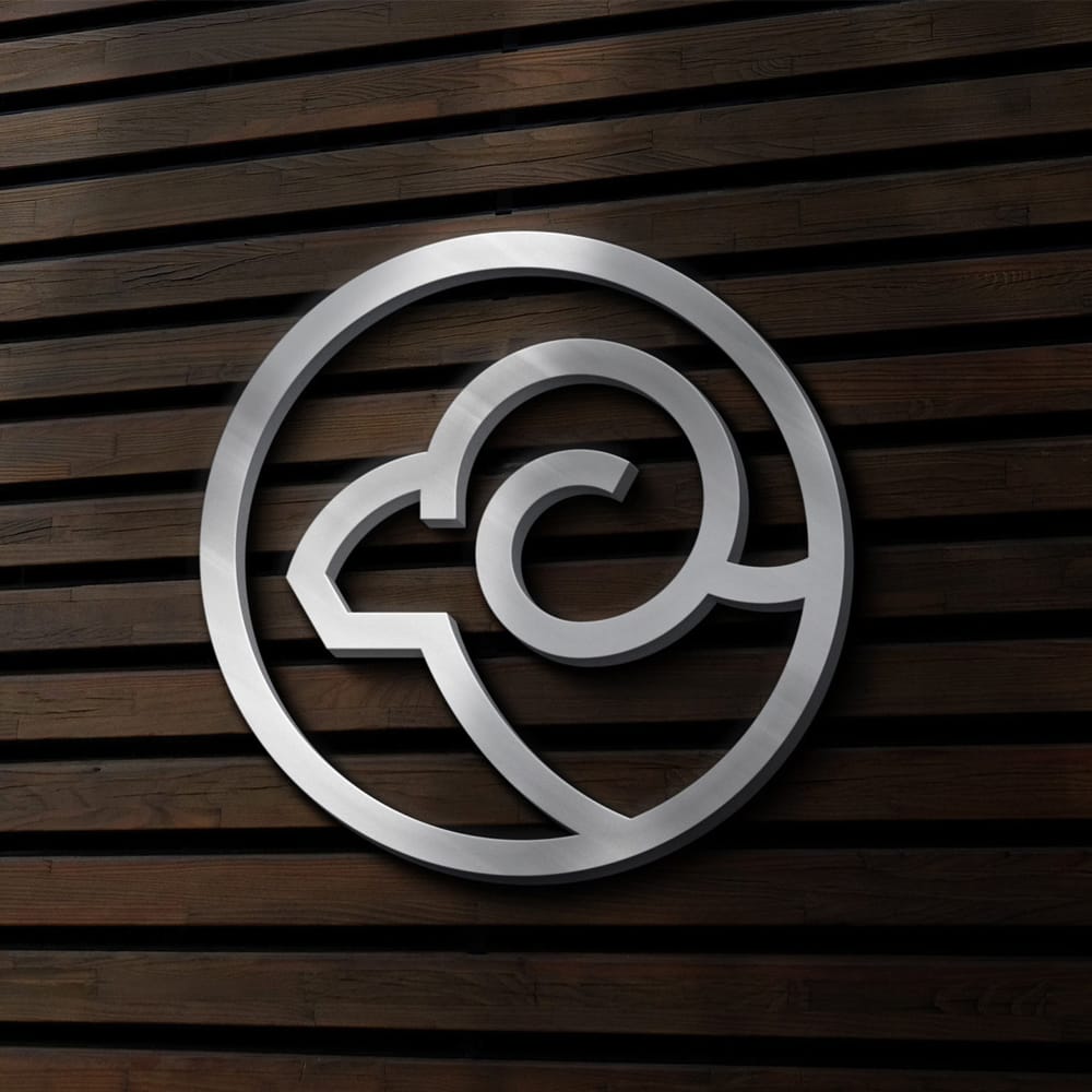 Silver Sign Logo Mockup