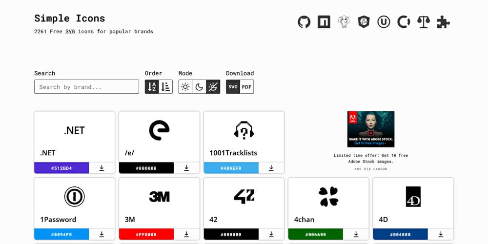 Free Open Source Icons for Designers and Developers 2023 37 Simple Icons