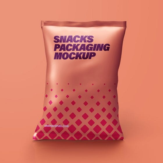 Snacks Pack Pouch Mockup