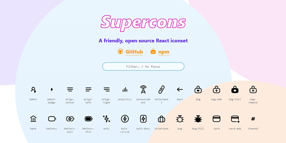 Free Open Source Icons for Designers and Developers 2023 52 Supercons