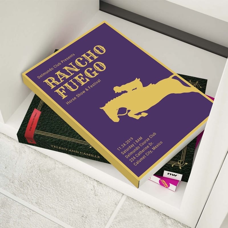 Table Book Cover Mockup