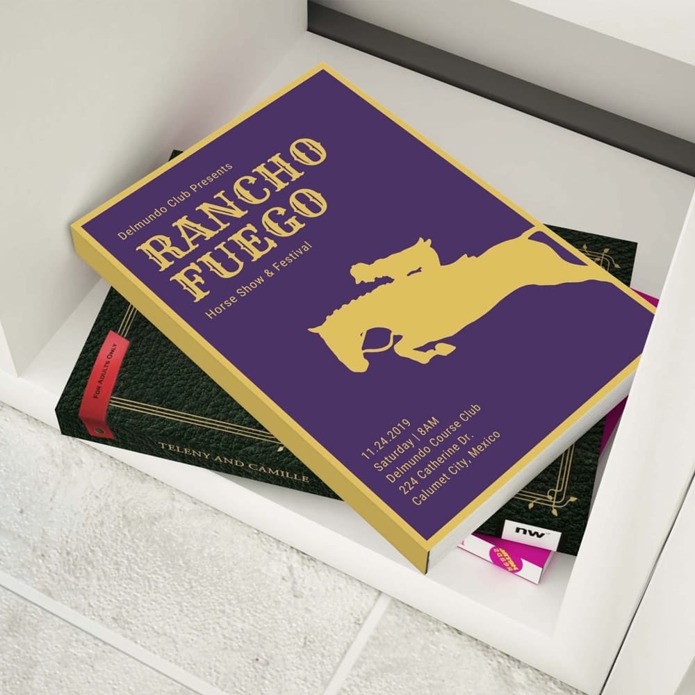 Table Book Cover Mockup