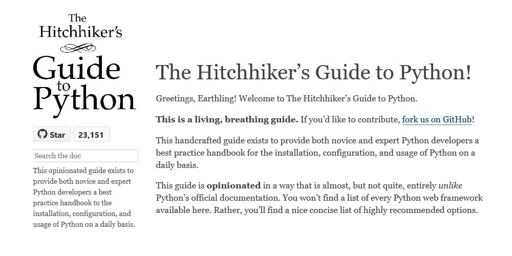 Discover the Best Places To Learn Python 10 The Hitchhiker’s Guide to Python