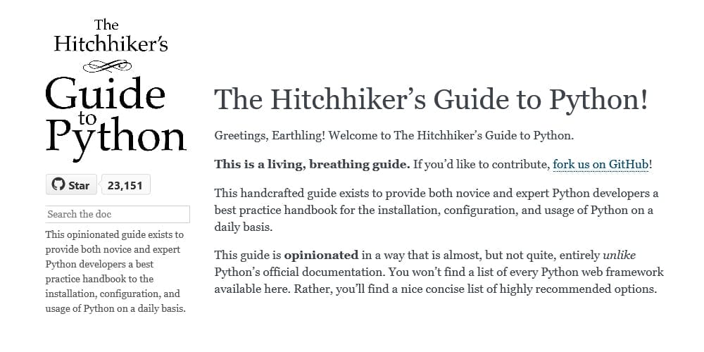 The Hitchhiker’s Guide to Python