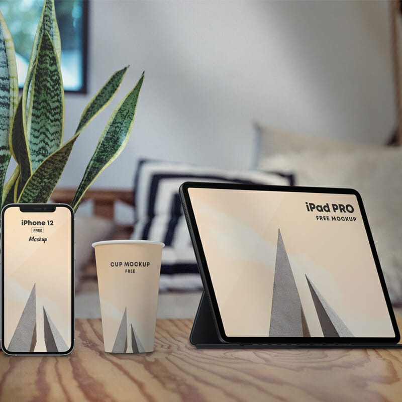 Workplace Scene Kit Free Mockup » CSS Author