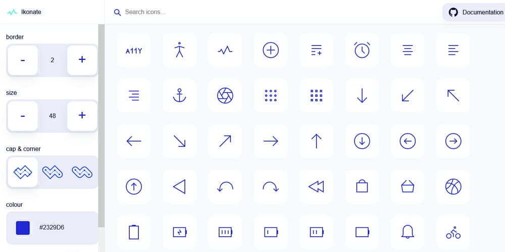 Free Open Source Icons for Designers and Developers 2023 34 ikonate