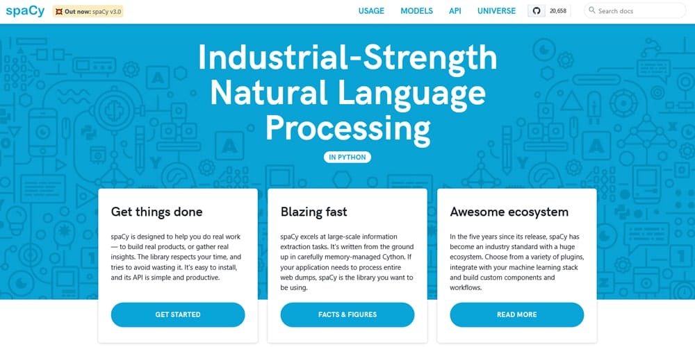 Python Libraries for Machine Learning 9 spacy