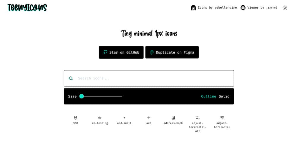 Free Open Source Icons for Designers and Developers 2023 36 teenyicons