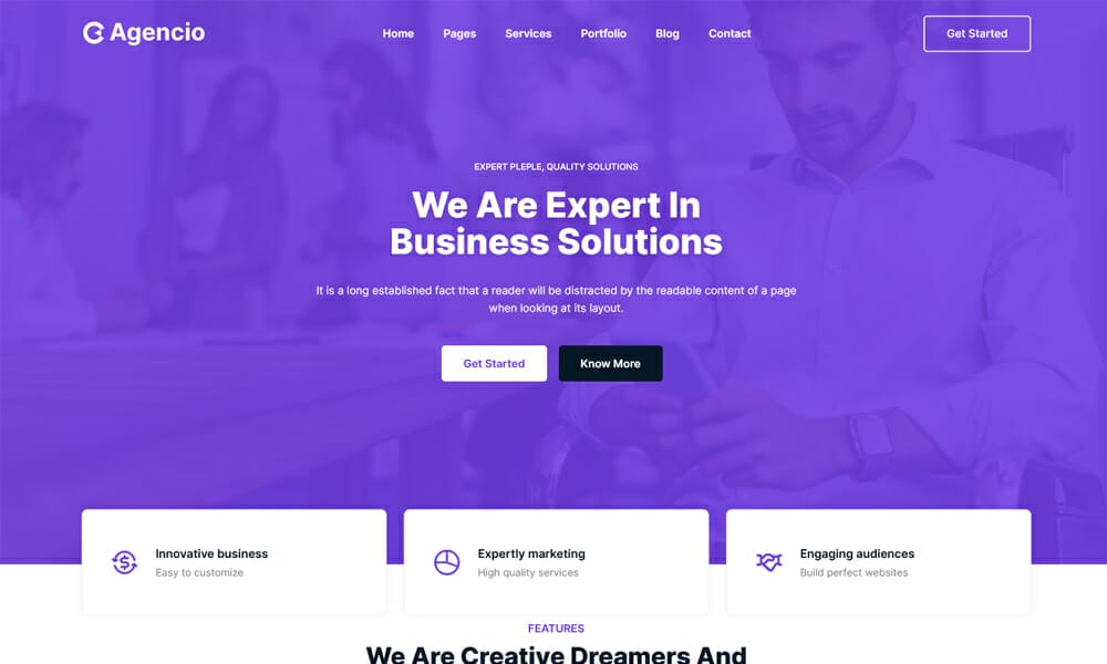 Agencio – Free Bootstrap 5 Startup and Agency Template