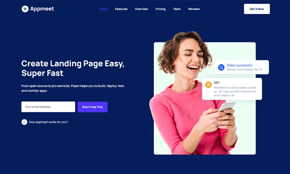 Appmeet – Startup, App & SaaS HTML Template
