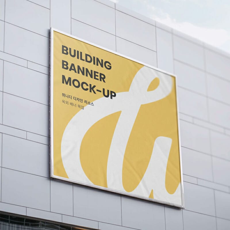 Building Banner Mockup PSD