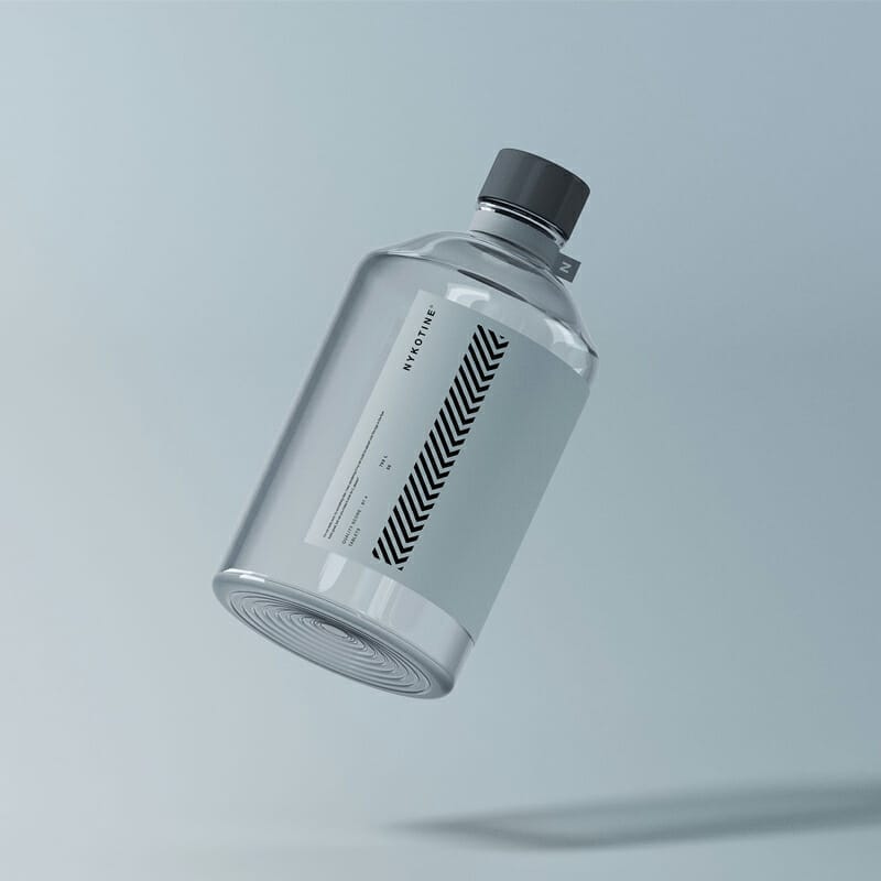 Clear Glass Medical Bottle Mockup