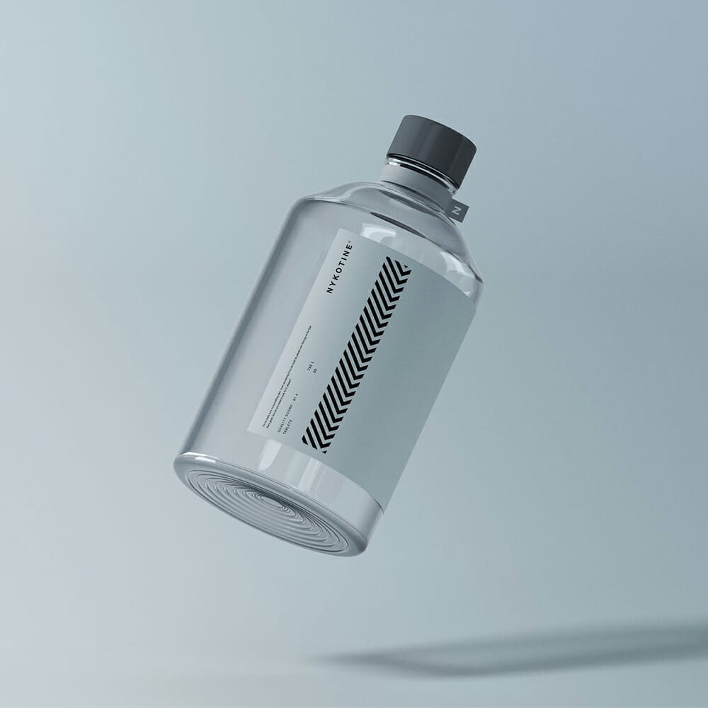 Clear Glass Medical Bottle Mockup