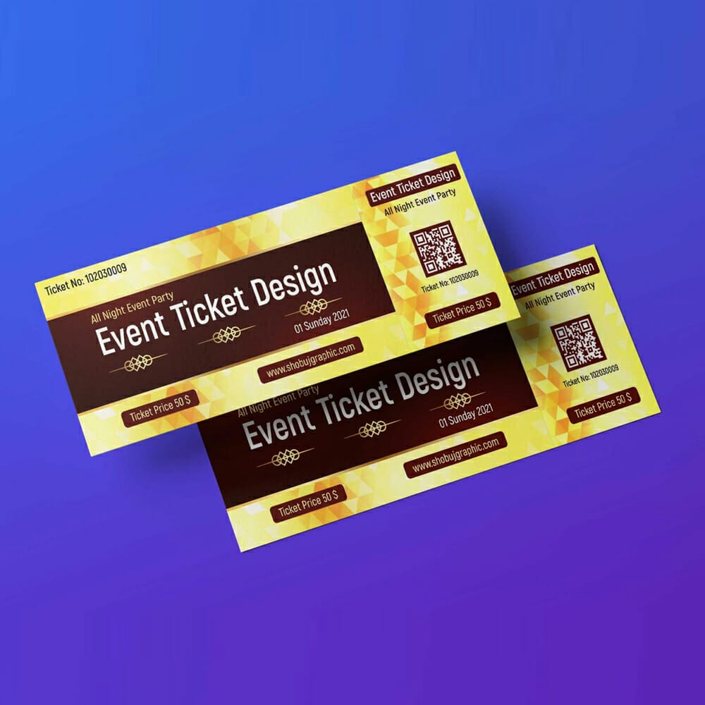 Event Ticket Mockup Template