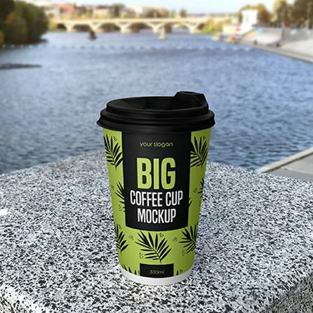 Free Big Coffee Cup Mockup