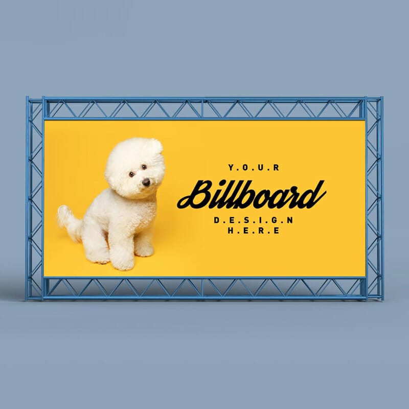 Free Billboard Backdrop Mockup PSD
