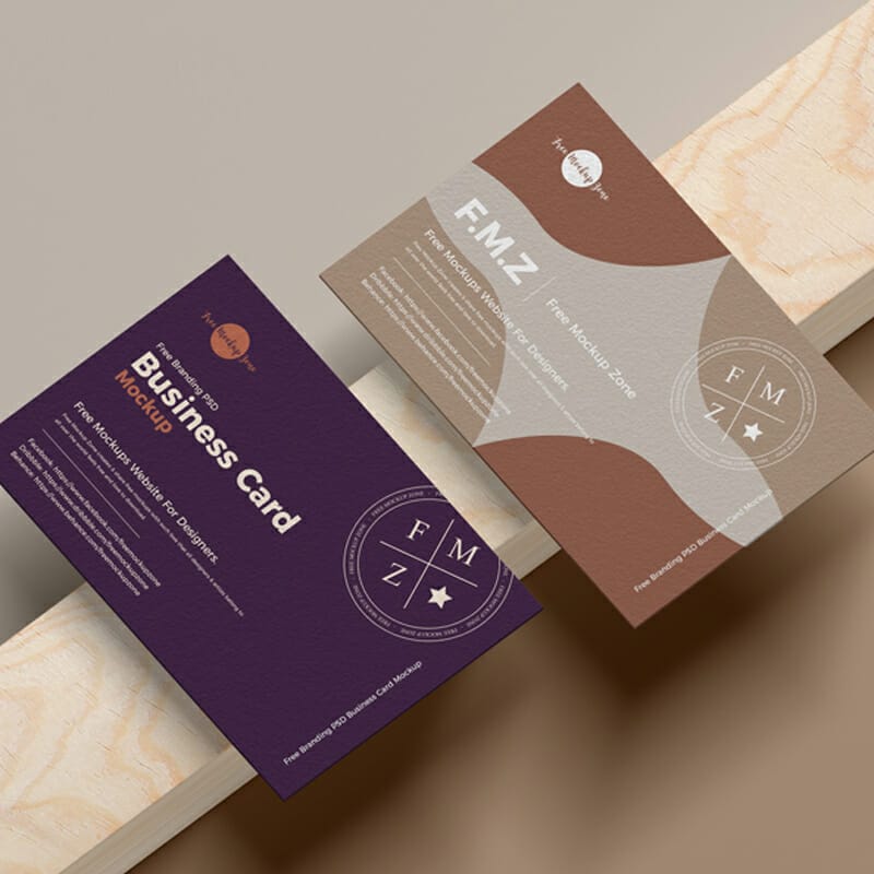 Free Branding PSD UK Size Business Card Mockup