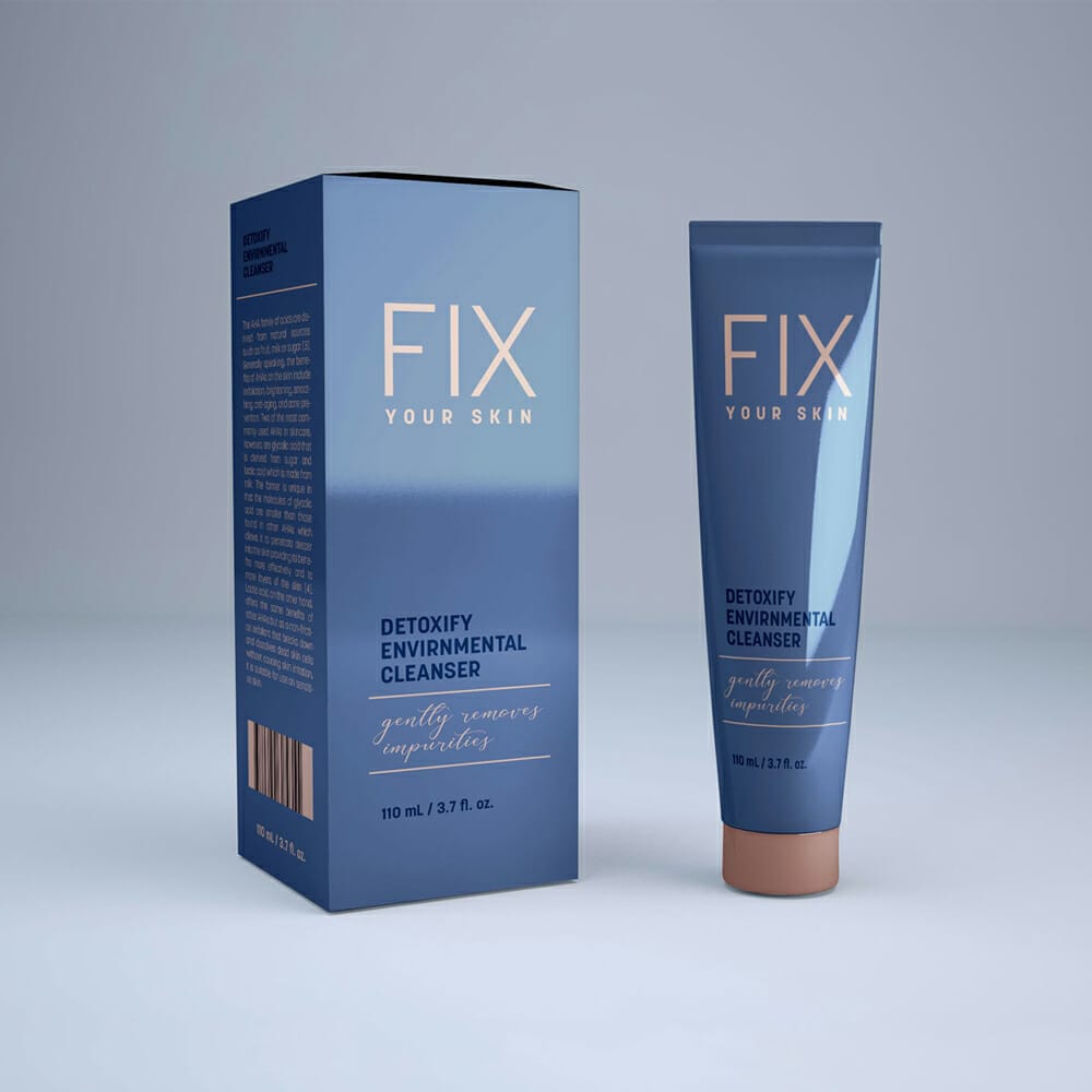 Free Cosmetic Tube & Packaging Box Mockup PSD