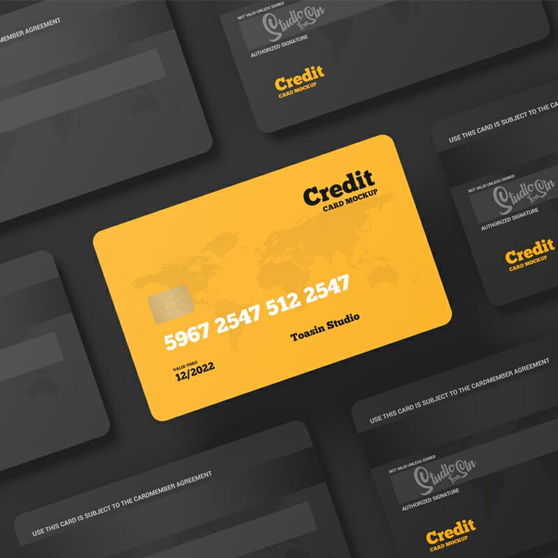 Free Credit Cards / Gift Cards Mockup