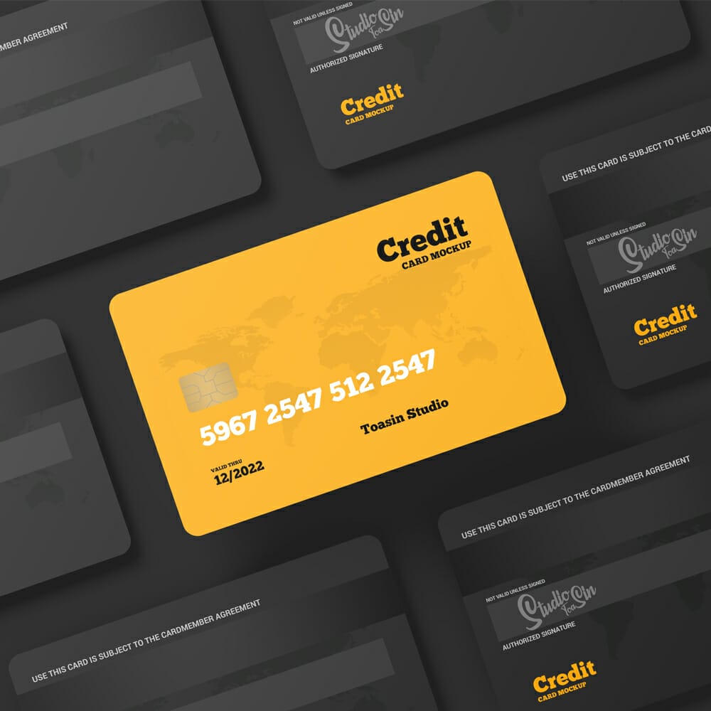 Free Credit Cards / Gift Cards Mockup