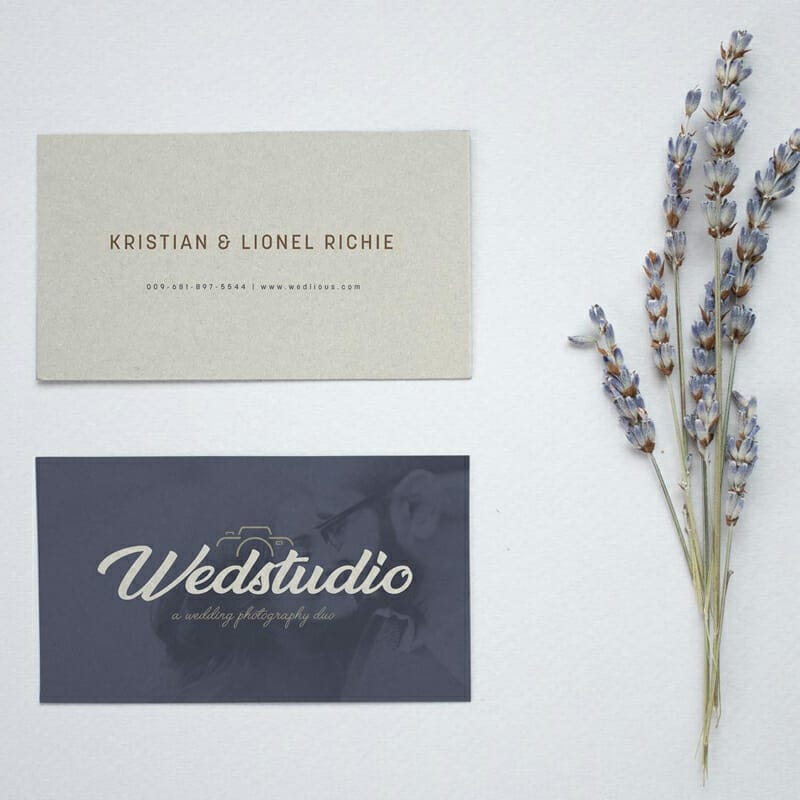 Free Front & Back Business Card Mockup PSD