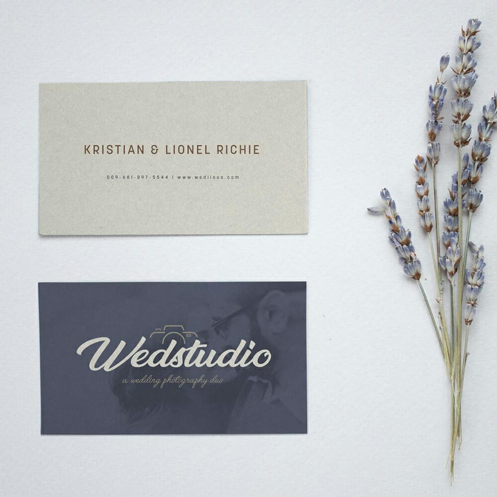 Free Front & Back Business Card Mockup PSD