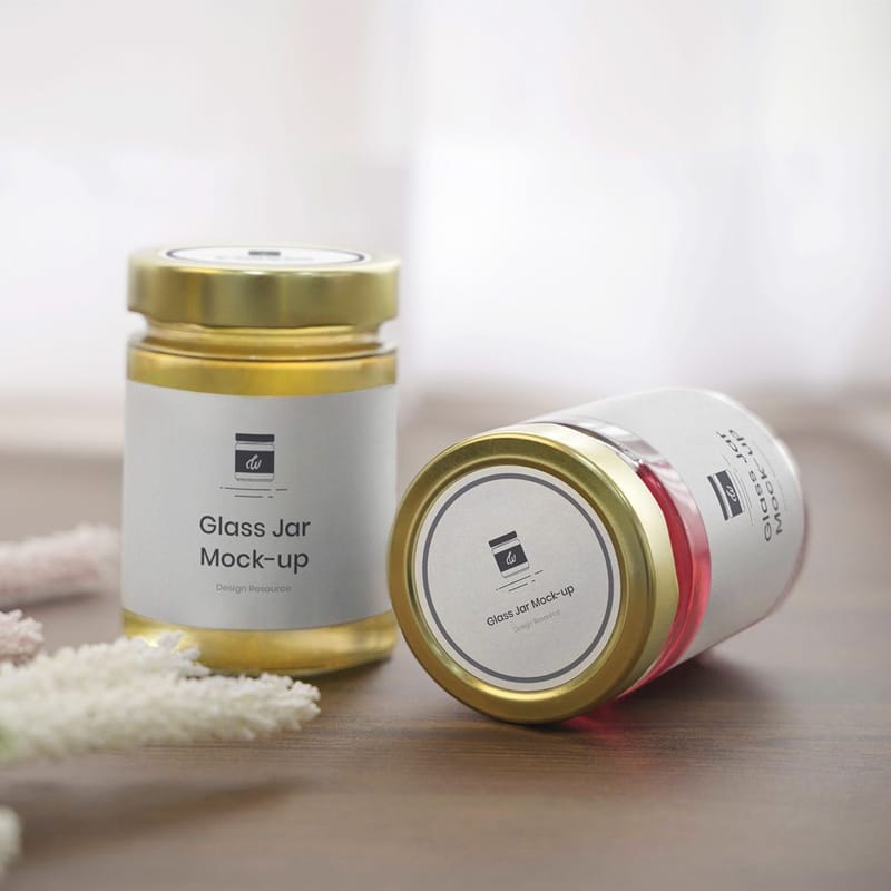 Free Glass Jar Mockup PSD