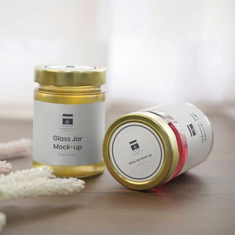 Free Glass Jar Mockup PSD
