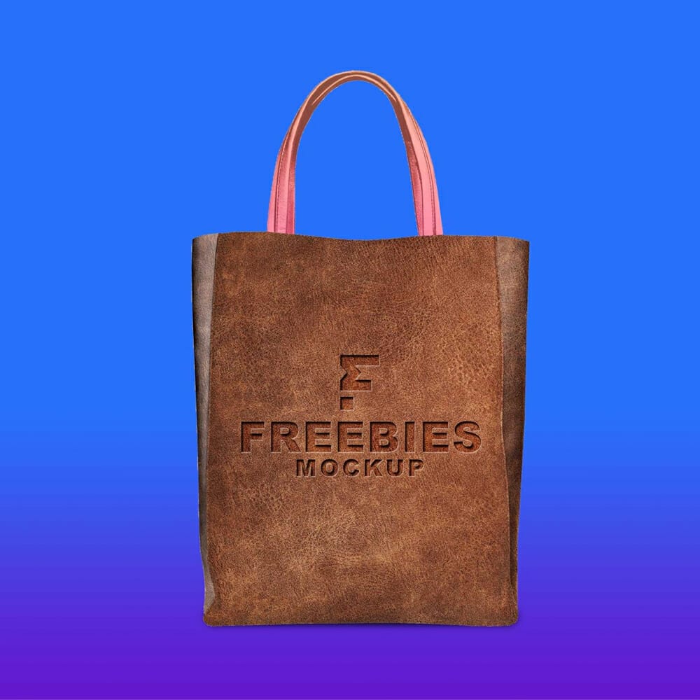 Free Leather Bag Mockup
