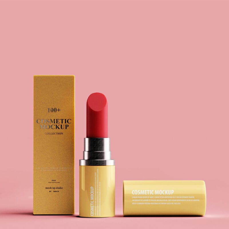 Free Lipstick PSD Mockup