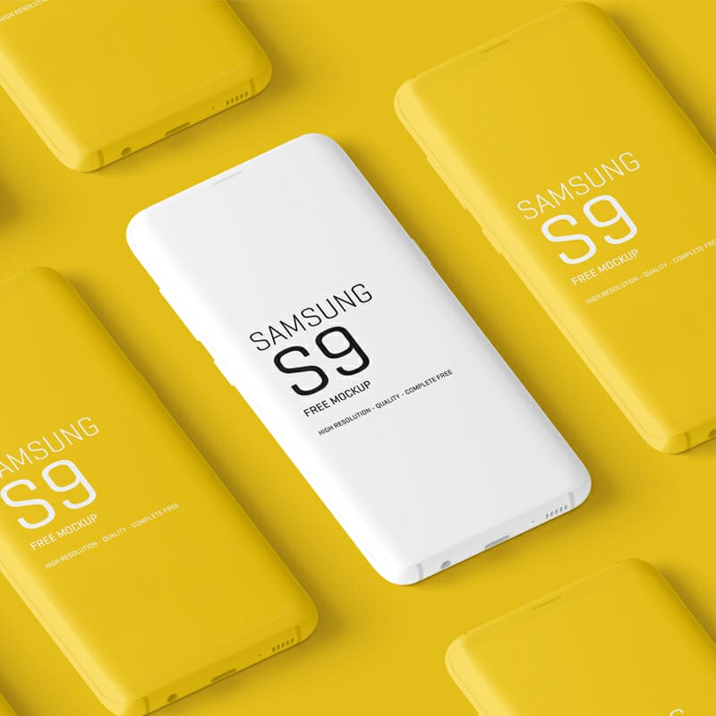 Free Minimal Samsung Galaxy S9 Mockups