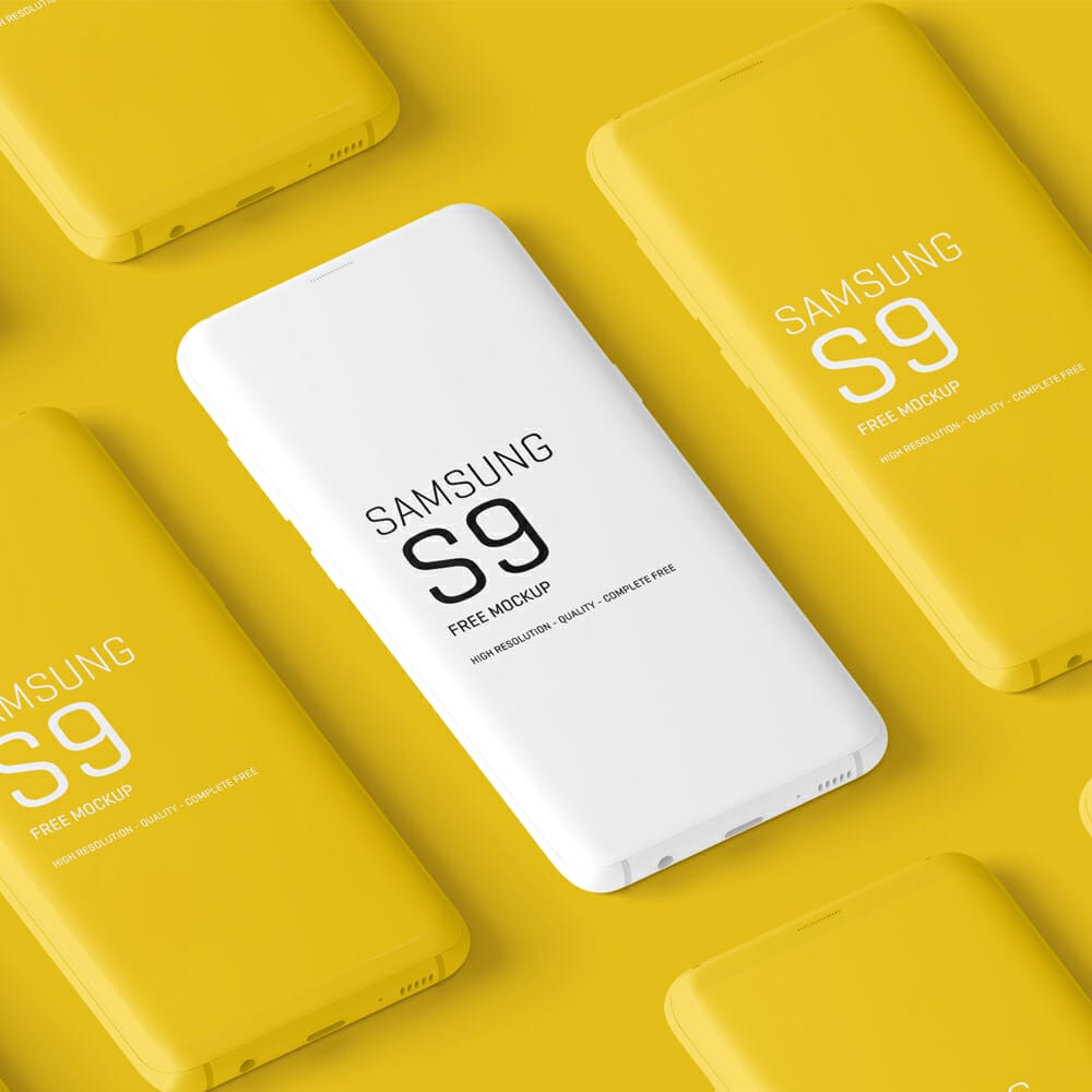 Free Minimal Samsung Galaxy S9 Mockups