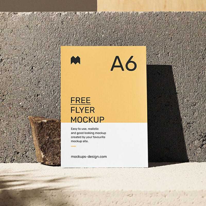 Free Single Flyer Scene Mockup