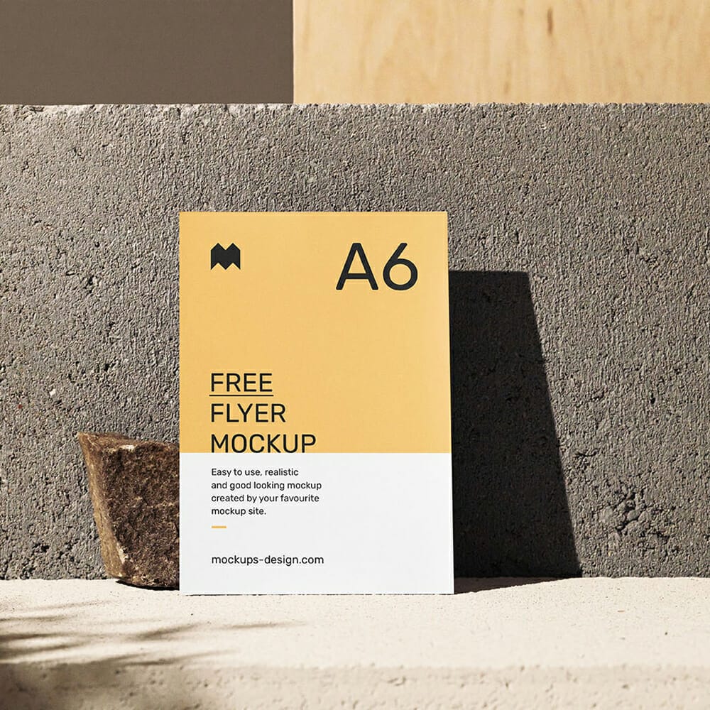 Free Single Flyer Scene Mockup