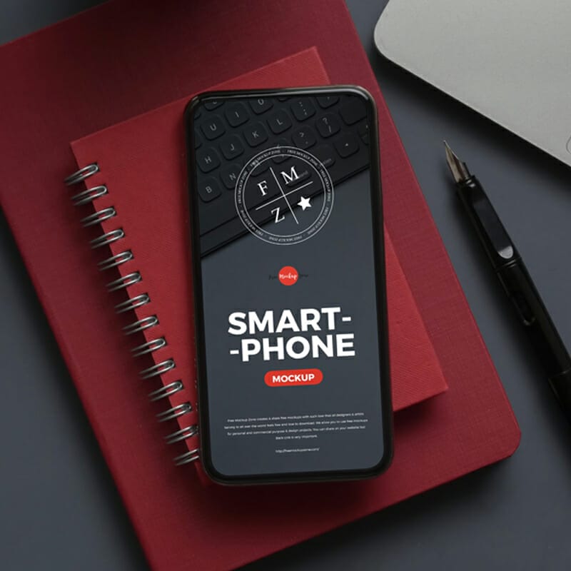 Free Top View Smartphone Mockup
