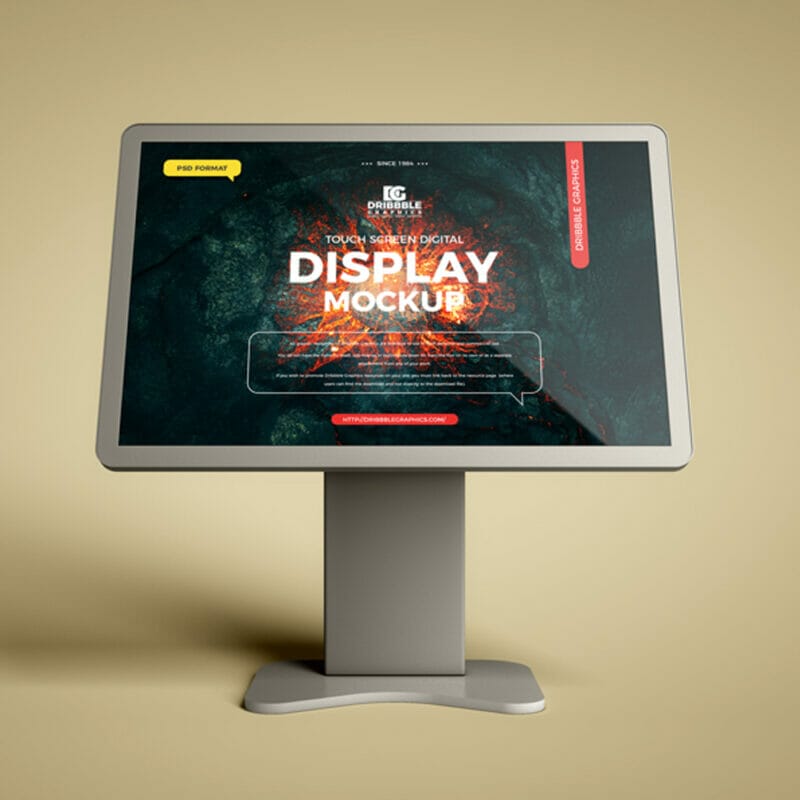 Free Touch Screen Digital Display Mockup » CSS Author