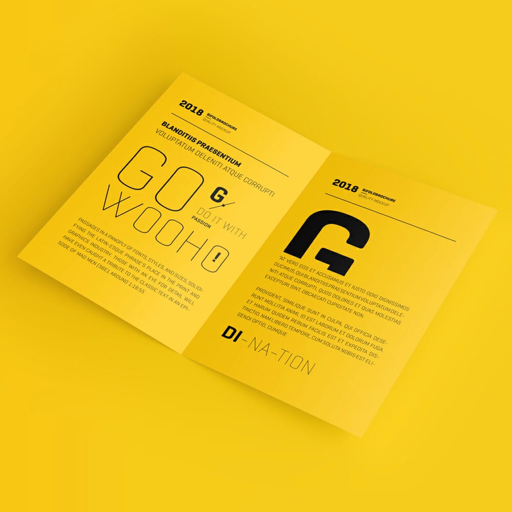 Free US Letter Bifold Brochure Mockup » CSS Author