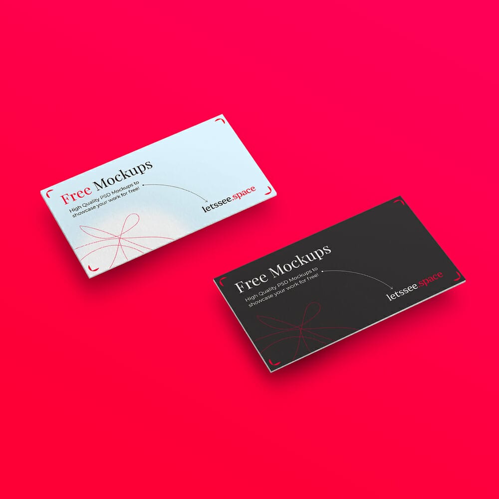 Free Visit Cards Mockup PSD Template