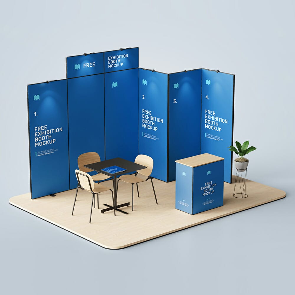 Free Exhibition Booth Mockup