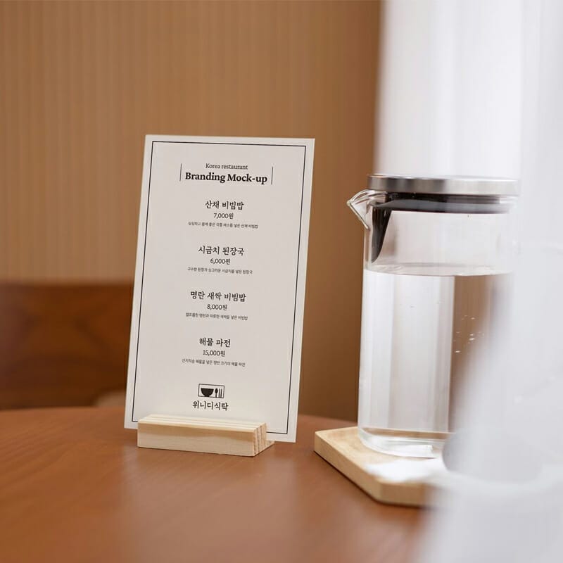 Fusion Korean Restaurant Branding Mockup